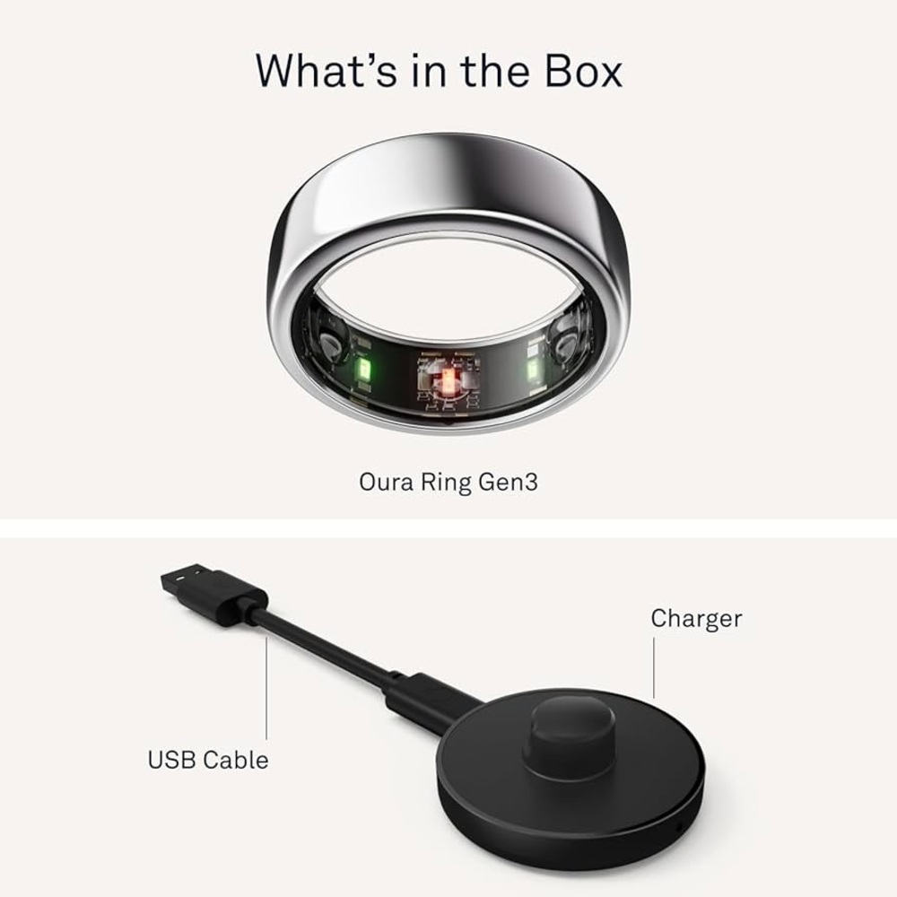 Oura Ring Gen3 in Shiny Silver | Good condition
